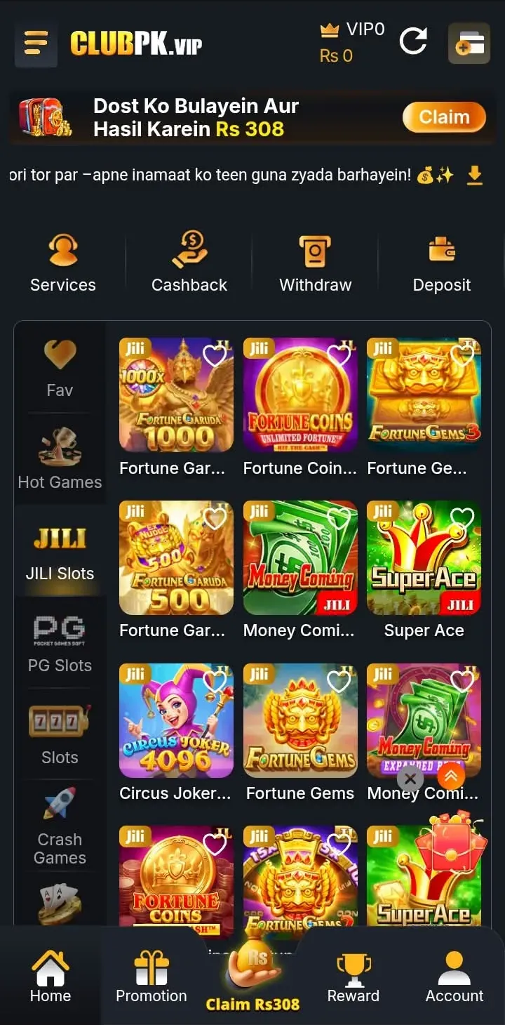 ClubPK JILI slots rewards and bonus games
